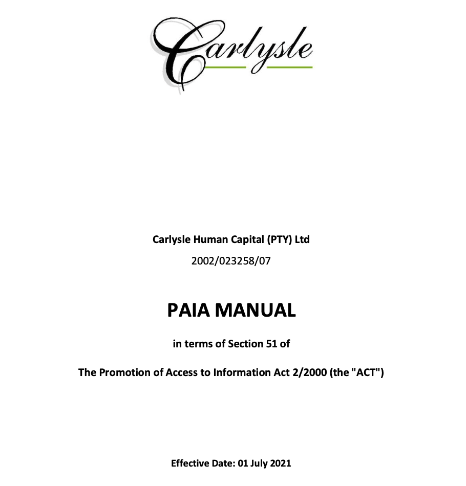 Carlysle PAIA MANUAL